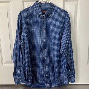 Vineyard Vines Men's Blue Plaid Button Down Shirt